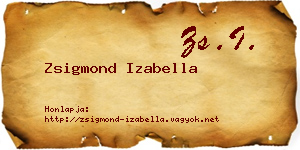 Zsigmond Izabella névjegykártya